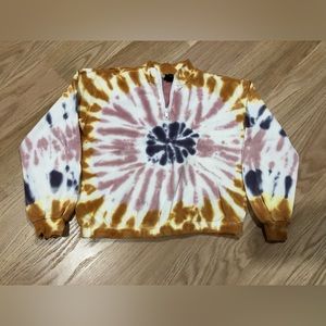Art class tie dye half zip sweatshirt